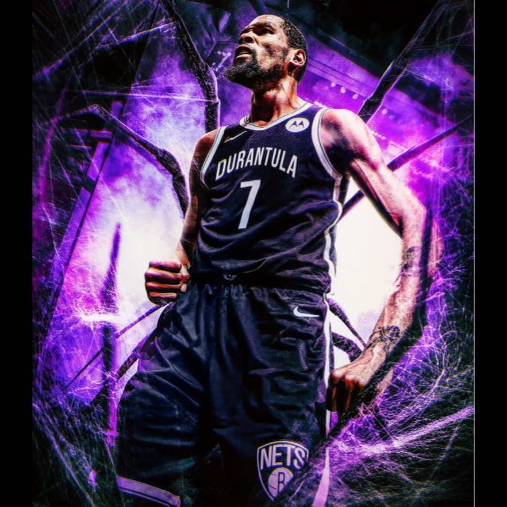 NEW! KD BROOKLYN NETS 8.5x11 ULTRA GLOSSY COLOR ART FULL PAGE CREATED POSTER!